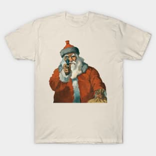 Santa Claus Fire Gun T-Shirt